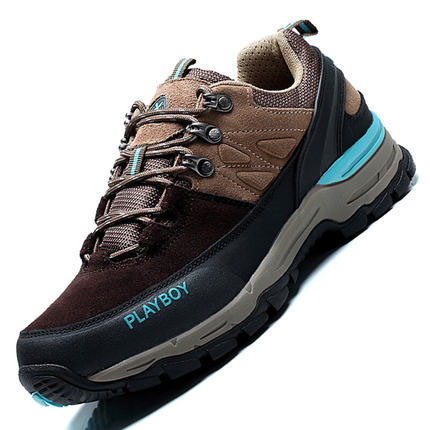 花花公子秋季男鞋防滑运动户外耐磨登山鞋休闲低帮鞋旅游徒步鞋子